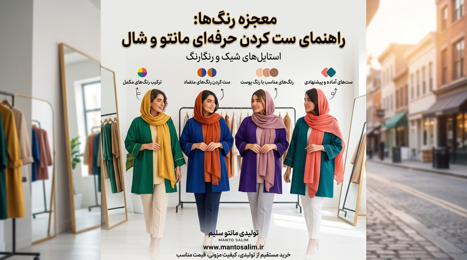 معجزه رنگها: راهنمای ست کردن حرفهای مانتو و شال (با چه رنگی ست کنم؟)
