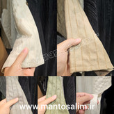 نمای نزدیک از کیفیت دوخت و پارچه پیراهن ارغوان