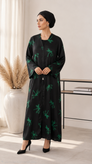 عبا ابریشم زنانه طرح سنجاقک شیک و مجلسی مانتو سلیم